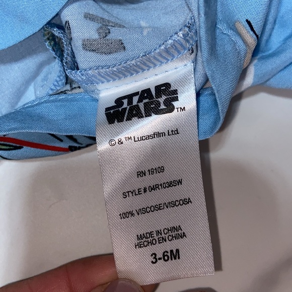 STAR WARS Baby Matching Sleeveless Romper Size 3-6 Months - Picture 8 of 10